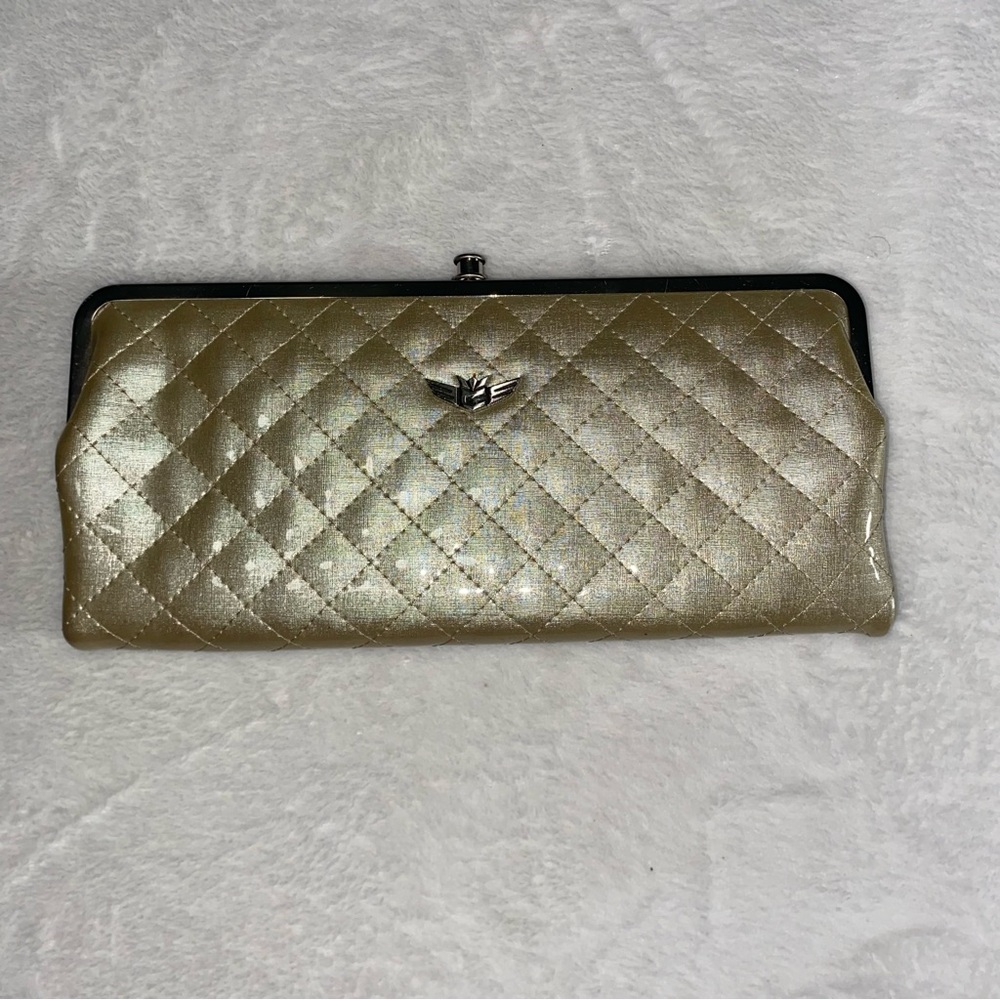 Consuela Champagne Candy Crush Clamshell Clutch